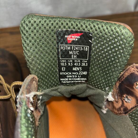 Red Wing King Toe 2240 Men’s Work Boots 10.5 E2 Brown Leather Safety Toe EH WP - Picture 7 of 8